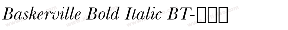 Baskerville Bold Italic BT字体转换